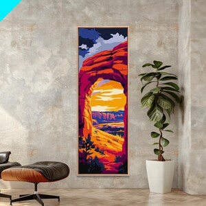 Desert Arch, Red Rock, Southwest Landscape, Framed Canvas Print, Canyon Artwork, Warm Tones, Nature Wall Art, Rustic Home Decor