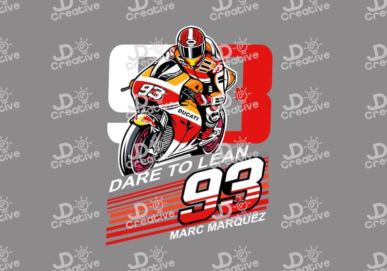 Marc Marquez Digital Illustration PDF, , SVG, Png Silhouette, Vector ...