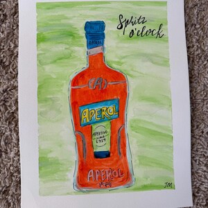Aperol Spritz Watercolor Art Print