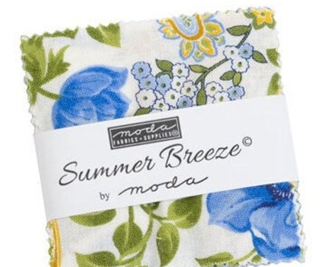 SUMMER BREEZE 2021 Moda Fabric 4 MINI Charm Packs Quilting Sew Classic ...