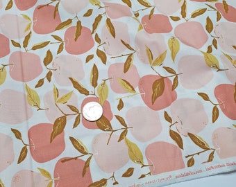 Midnight in the Garden 3 yds Moda fabric Sweetfire Road blush pink apples gold maximalist quilting sewing 3 full yards shabby 43121-11