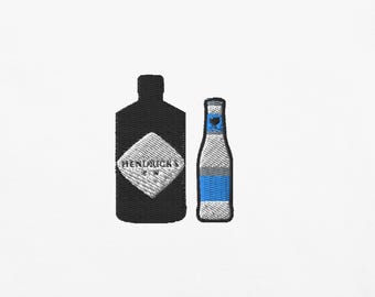 Hendrick's Gin Tonic – Unisex-T-Shirt mit Stickerei für den Sommer, das an ein erfrischendes Aperitif-Getränk erinnert
