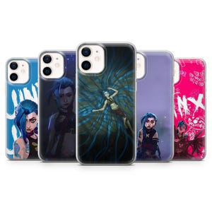 Jinx Phone Case Premium Arcane Cover for iPhone 16Pro, 16, 15, 14, 13, 12, Samsung S25, S24, S24Fe, S23, S22, A16, A56, Pixel 9, 9Pro, 8A, 7