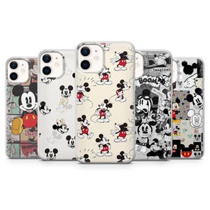 Mickey Mouse Phone Case Disney Cartoon Cover for iPhone 16 Pro , 16e, 15, 14, 13, 12, Samsung S25, S24Fe, S23, S22, A16, A56, Pixel 9, 8, 7