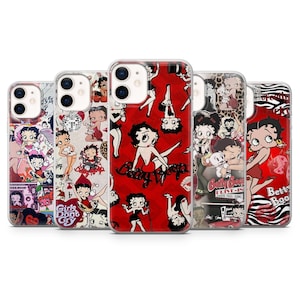 Betty Boop Phone Case Classic Cartoon Cover for iPhone 16 Pro, 16e, 15, 14, 13, 12, Samsung S25, S24Fe, S23, S22, A16, A56, Pixel 9, 8, 7