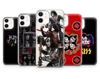 Funda para teléfono KISS, funda de banda de rock para iPhone 17 Pro Max, 17, 16, 15, 14, 13, 12, Samsung S26, S25 Fe, S24, S23, S22, A16, A56, Pixel 10, 9 Pro, 8