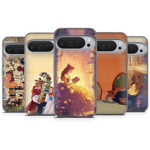 Skönheten och odjuret mobilskal Belle Cover för Google Pixel 11, 11Pro, 10Pro, 9A, 8A, 7Pro, 6A, Samsung S26, S25, A17, A57, iPhone 17e