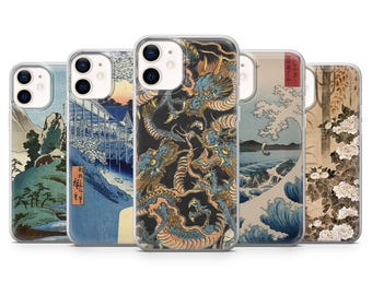 Japan Vintage Phone Case Japanese Artwork Cover for iPhone 18 Pro 17 16 15 14 13, Samsung S25 Plus S24 FE A26 A37 Google Pixel 11 Pro 9 8A