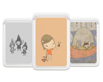 iPhone Yoshitomo Nara Magsafe Wallet, Magnetic Card Holder Compatible with iPhone 18Pro,  17Pro, iPhone 16, 16Pro, iPhone 15, iPhone 14, 13