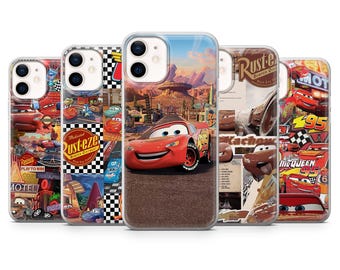 Lightning McQueen Phone Case Cars Movie Cover for iPhone 18Pro, 17, 16, 15, 14, 13, Samsung S26, S25Fe, S24, S23, A17, A57, Pixel 11, 10