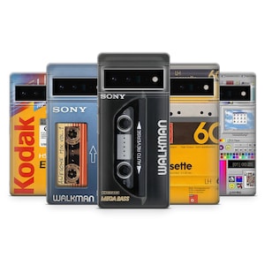 レトロカセット 携帯ケース ウォークマン テープ カバー Google Pixel 10、9Pro、9A、8A、8、7、7A、6A、Samsung S25、S24、S23、S22、A16、A56、iPhone 17用