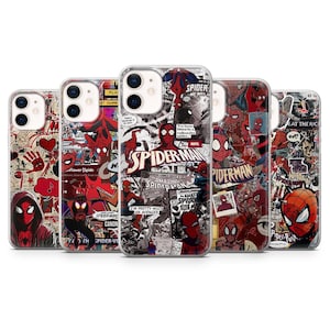 Spider Man Phone Case Spidey Superhero Cover for iPhone 16 Pro, 16, 15, 14, 13, 12, Samsung S25, S24Fe, S23, S22, A16, A56, Pixel 9, 8, 7