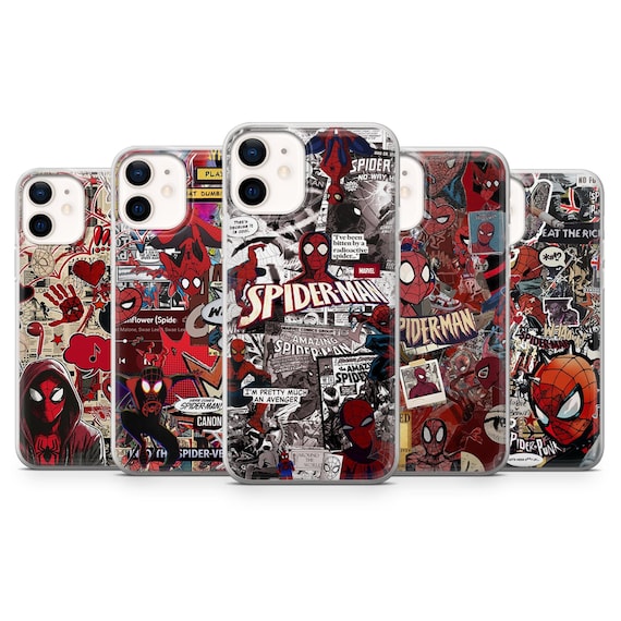 Spider Man Phone Case Spidey Superhero Cover for iPhone 17 Pro, 16e, 15, 14, 13, 12, Samsung S26, S25, S24, S23, A16, A56, Pixel 10a, 9, 8