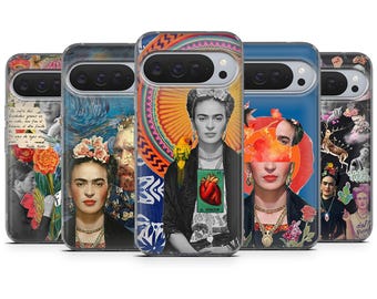 Frida Kahlo Phone Case Woman Icon Cover for Google Pixel 11, 10Pro, 9Pro, 9A, 8A, 7Pro, 6A, Samsung S26, S25, S24, A17, A57, iPhone 18Pro