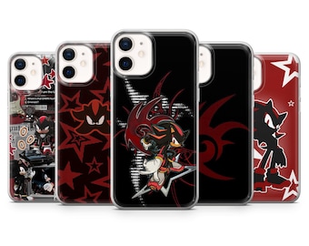 Shadow the Hedgehog Phone Case Retro Sonic Cover for iPhone 17Pro, 17, 16, 15, 14, 13,Samsung S26, S25, S24, S23, A56, A16, Pixel 10Pro, 9A
