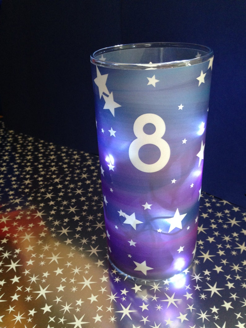 10 Luminary Table Numbers 8.5 Inch Tall starry - Etsy