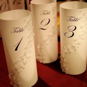 12 Luminary Table Numbers 8.5 Inch Tall tie the - Etsy