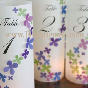 12 Luminary Table Numbers 8.5 Inch Tall tie the - Etsy