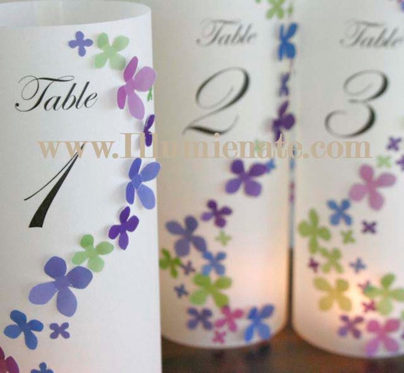 12 Luminary Table Numbers 8.5 Inch Tall tie the - Etsy