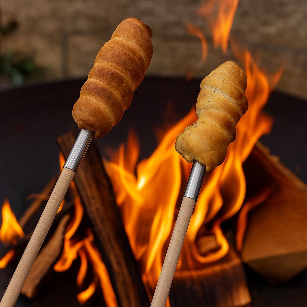 Stockbrot Stock Knppelbrot wie auf dem Weihnachtsmarkt / Stockbrot Stock /  Edelstahl / Grillrohr Lagerfeuer Feuerschale Grillspie - Etsy.de