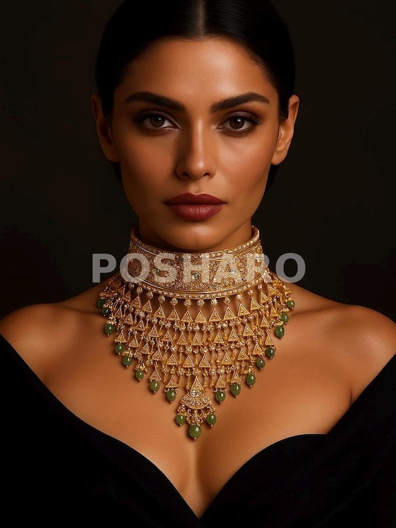 Regal Indo Western Silver Polki & Gold-Plated Earrings