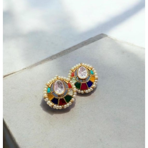 Navratan & Polki Kundan Earrings