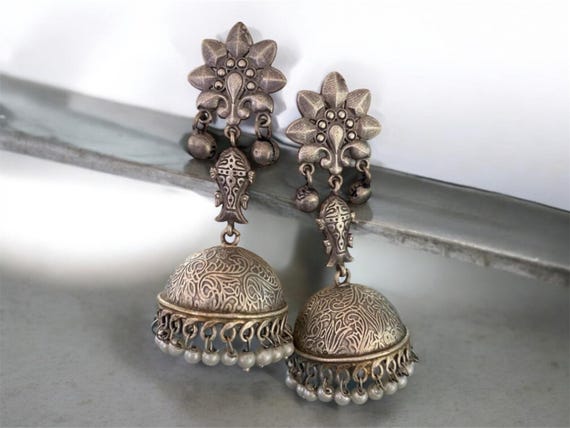 Introducing Rudrani Jhumki – A stunning blend of Heritage and Elegance in German Silver