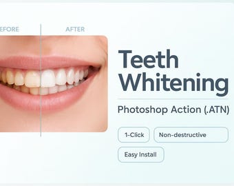 Teeth whitening photoshop action