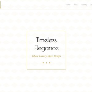 May include: Website homepage for a company called "DECO" with the tagline "Timeless Elegance, Where Luxury Meets Design".