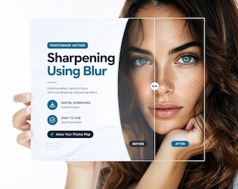 Photoshop action - Sharpening using blur