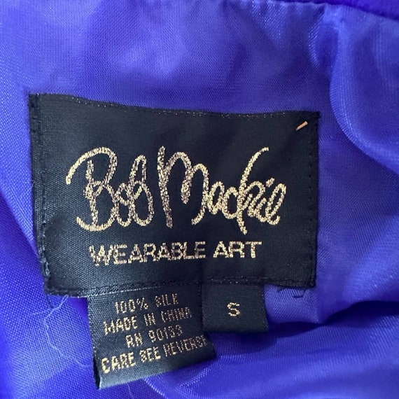 Vintage 90s Bob Mackie Silk Embroidered Jacket Pu… - image 3
