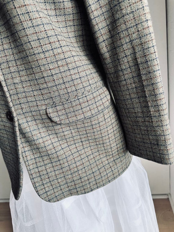 Vintage 90s Eddie Bauer Wool Plaid Blazers Size M… - image 7