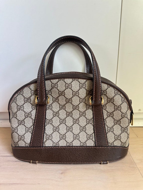 Vintage Gucci Alma Supreme Handbag Small Designer… - image 3