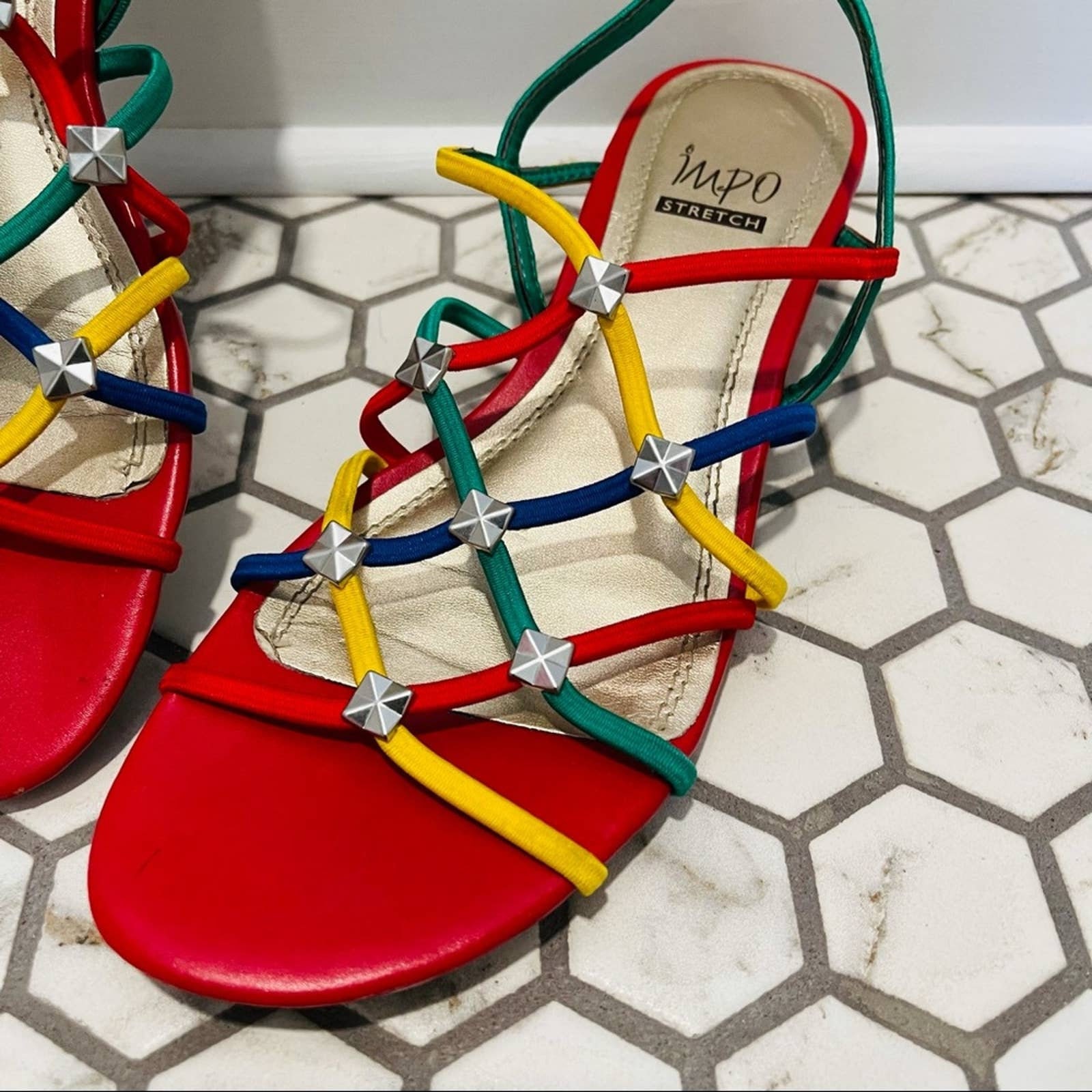 yellow rainbow sandals