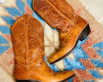 tan leather cowboy boots ladies