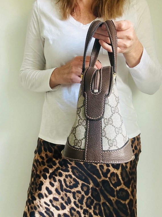Vintage Gucci Alma Supreme Handbag Small Designer… - image 9