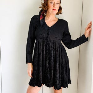 Black Babydoll Dress Long Sleeve - Etsy