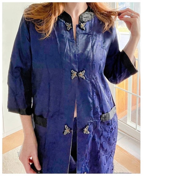 Vintage 50’s Silk Handmade Asian Pajamas Loungwear