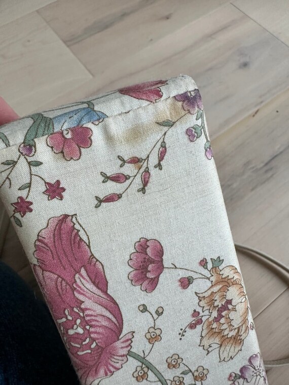 Vintage Elan Canvas Floral Handbag Crossbody Neut… - image 7
