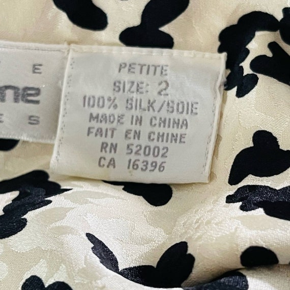 90s Vintage Liz Claiborne Animal Print Silk Dress… - image 9