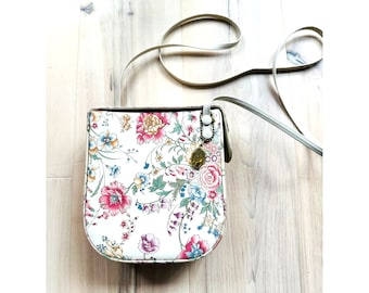 vintage Elan Canvas Floral Handbag Crossbody Neutre Cottage style basique Déclaration unique Mignon Élégant