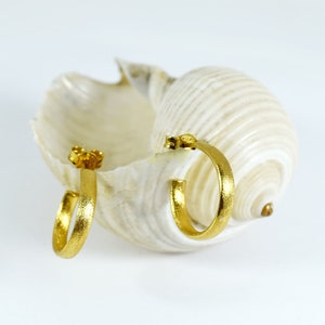 Simple Hoop Earrings Textured Small Medium Sized Handmade Hoop Earrings Minimalist Jewellery image 3
