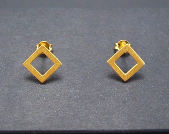 Geometrische Raute Form Ohrstecker