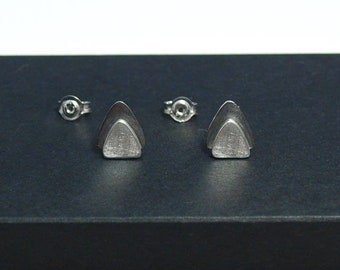 Triangle Earrings Small Studs Double Triangles Silver 925 Women Geometric Handmade Jewellery