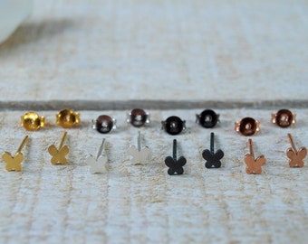 Butterfly Silver Tiny Stud Earrings Gold Small Butterflies Kids Jewellery Gift