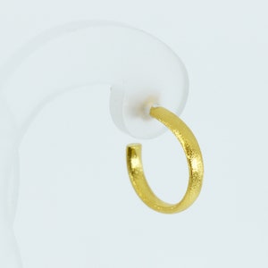 Simple Hoop Earrings Textured Small Medium Sized Handmade Hoop Earrings Minimalist Jewellery image 4