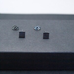 Square Small Studs Geometric Earrings Silver 925 Jewellery Simple Gold Rectangulars image 5