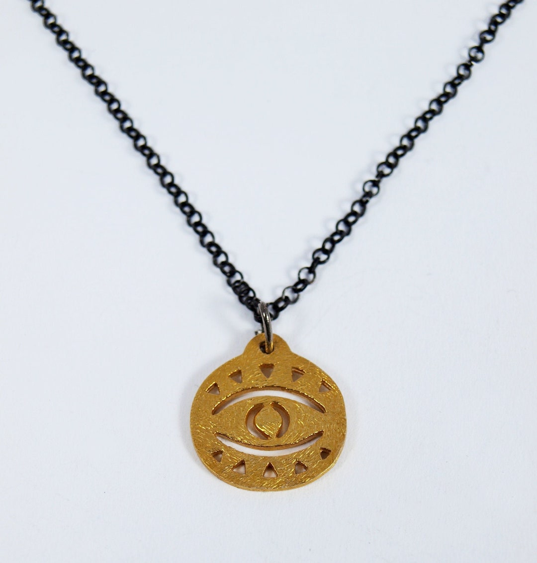 Evil Eye Necklace Charm Dainty Chain Pendant Layering Necklace Talisman