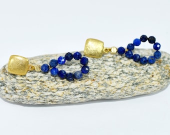 Ręcznie robione kolczyki z lapis lazuli – letnia biżuteria dla kobiet