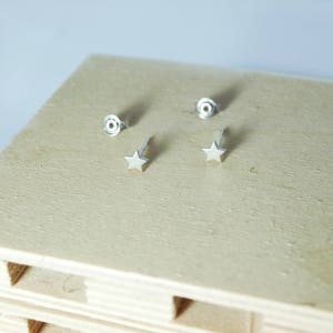 Tiny Star Studs Dainty Gold Women Earrings Kids Silver Jewellery Star and Celestial Gift Platinum Plated